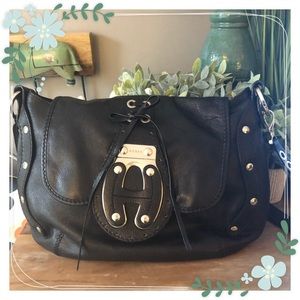 Hogan (Tod’s) large leather crossbody shoulder bag